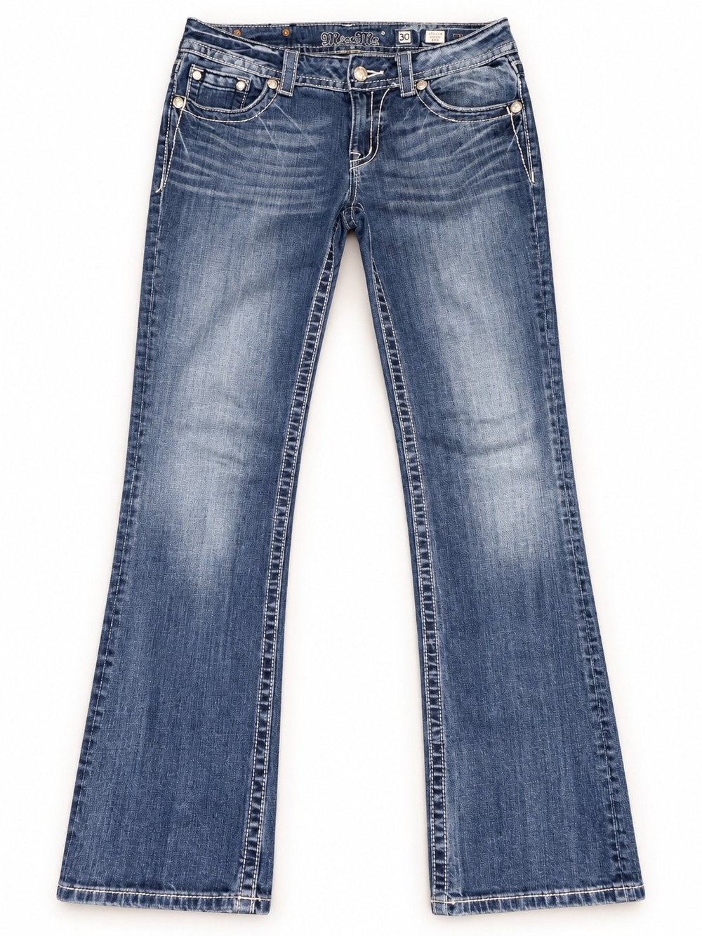 Miss Me Jeans Women’s Size 30 Bootcut 34 Inseam Blue Denim JP5402B